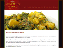 Tablet Screenshot of memoriesofindiacuisine.com